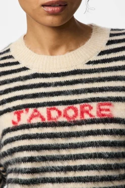 Jersey rayas contraste print jadore