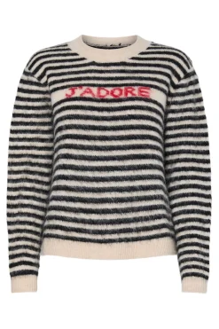 Jersey rayas contraste print jadore