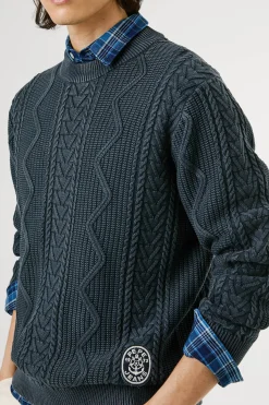 Jersey Trenzado Cuello Redondo