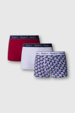 Pack 3 boxer liso y geometrico