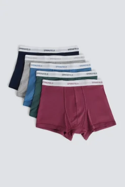 Pack 5 boxers algod&oacute;n b&aacute;sicos