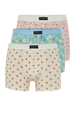 Pack 3 boxers de algod&oacute;n multicolor