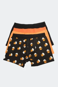 Pack 3 boxers lisos de algod&oacute;n
