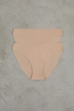 Pack 2 bragas cl&aacute;sicas nude laser cut