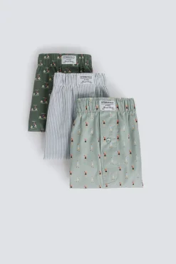 Pack 3 calzoncillos estampado retro
