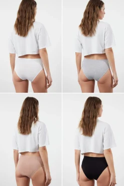 Pack de 4 bragas altas con lazo