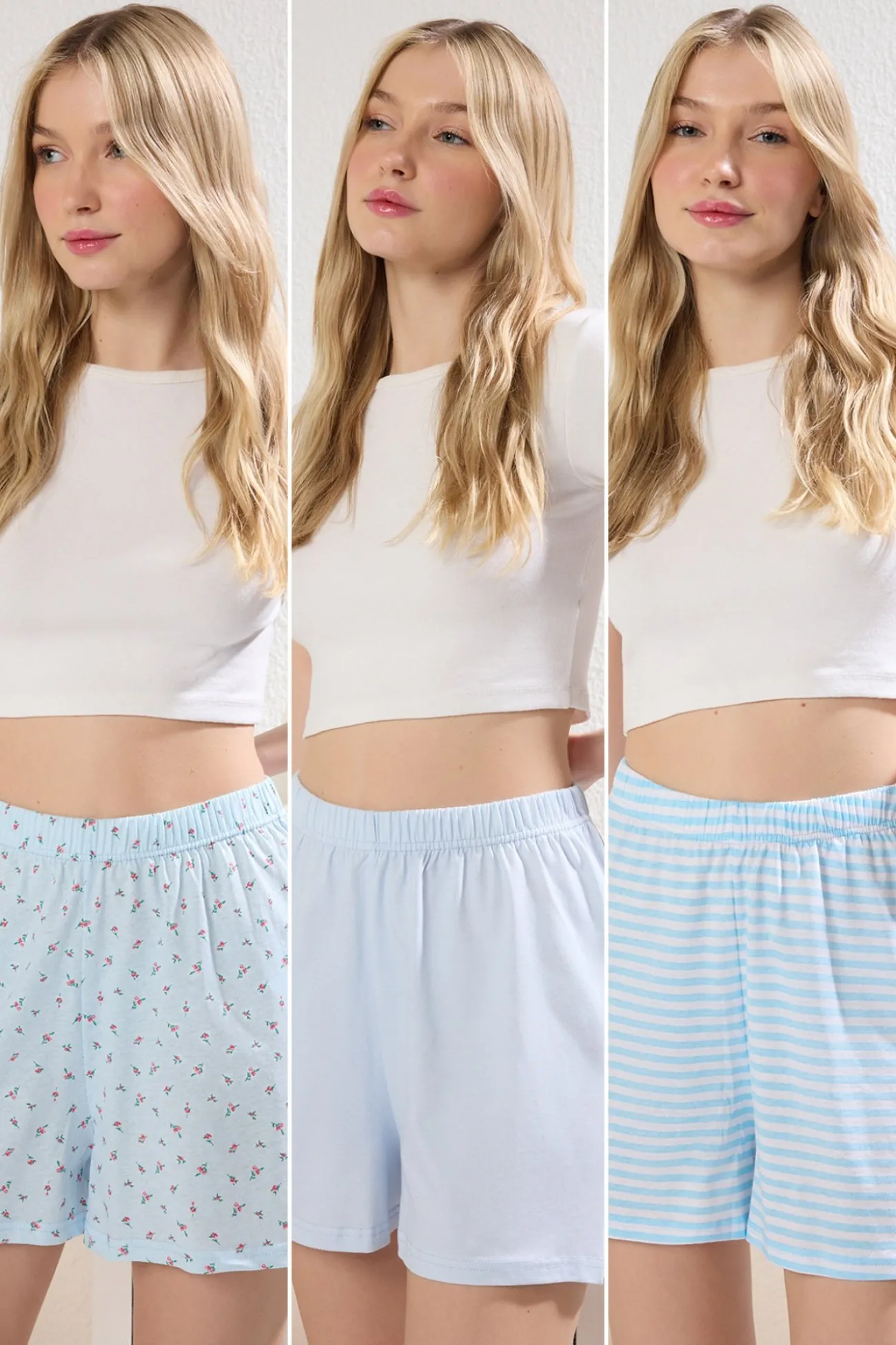 Pack de 3 pantalones cortos de pijama