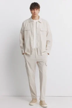 Pantal&oacute;n cargo lino slim fit