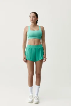 Pantal&oacute;n corto deportivo Padma 2.0 verde turquesa