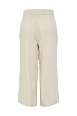 Pantal&oacute;n culotte de lino con cintura el&aacute;stica