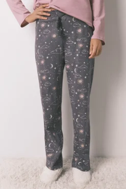 Pantal&oacute;n largo 100% algod&oacute;n estampado astral