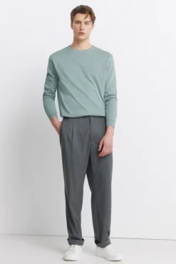 Pantalón recto rayas relaxed fit