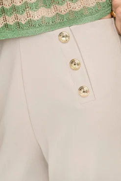 Pantal&oacute;n wide con botones