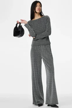 Pantalón wide lurex