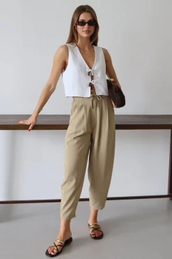 Pantalones corte carrot