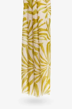 Pañuelo semitransparente con estampado floral