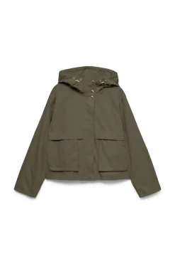 Parka corta con capucha