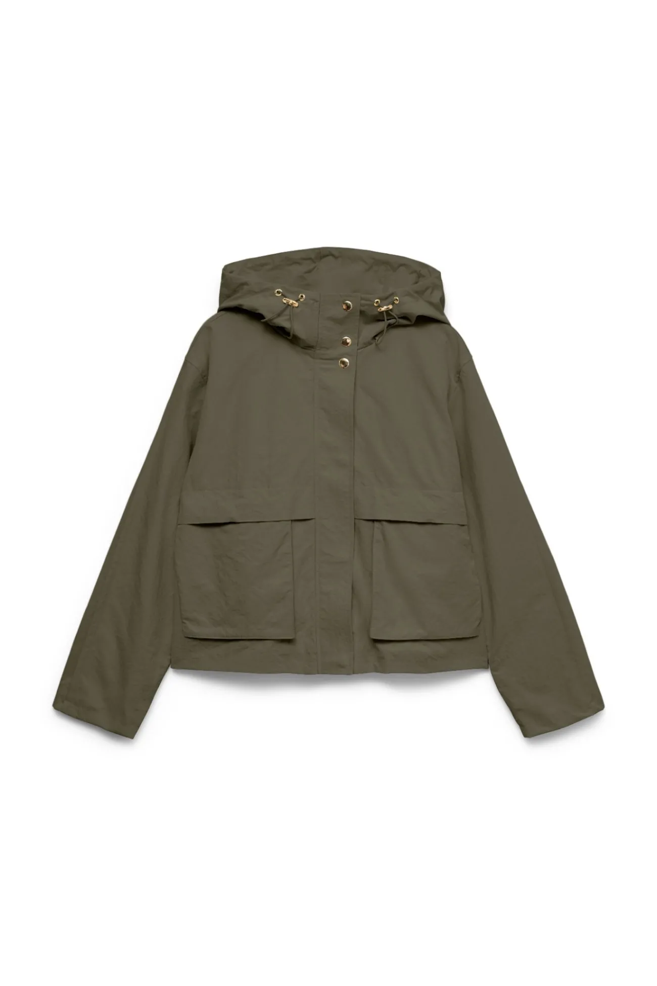 Parka corta con capucha
