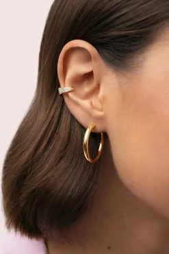 Pendiente Suelto Ear Cuff Scarlett Ba&ntilde;o Oro