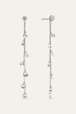 Pendientes Long Spark Plata
