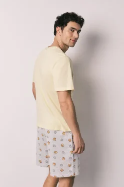 Pijama corto hombre 100% algodón Garfield