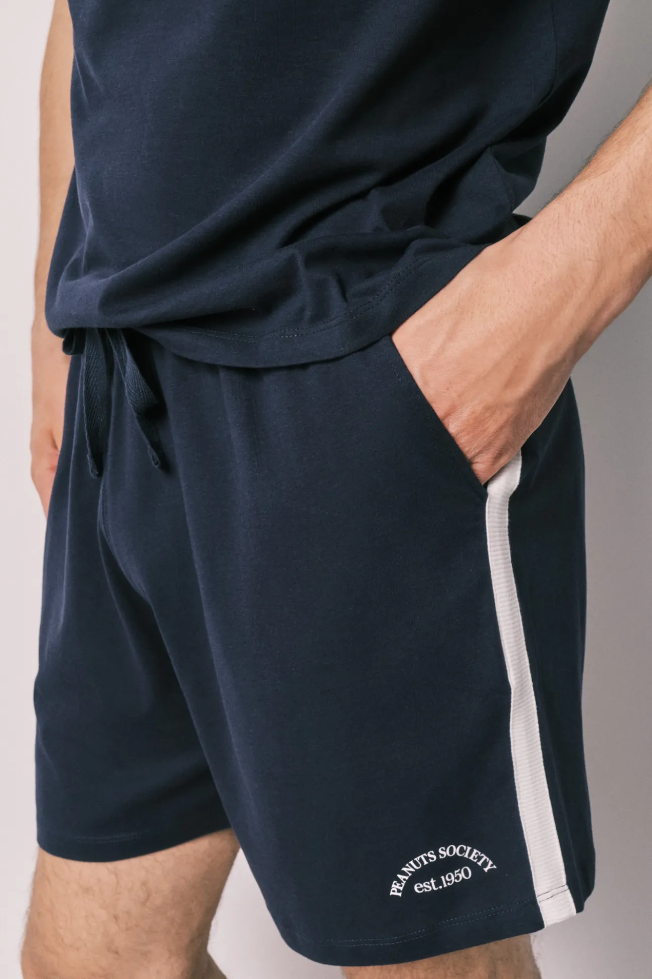 Pijama corto hombre 100% algodón Snoopy