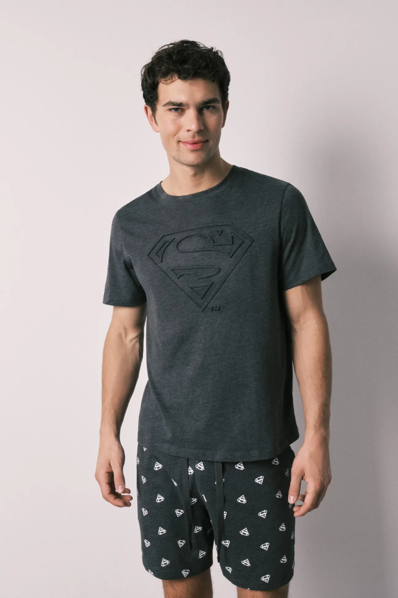 Pijama corto hombre algodón Superman