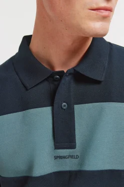 Polo piqu&eacute; bloques color regular fit