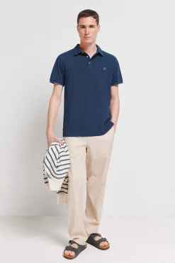 Polo piqu&eacute; contraste pu&ntilde;o slim fit