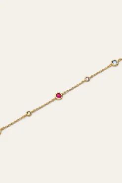 Pulsera New Orbit Multicolor Ba&ntilde;o Oro