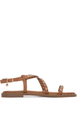 Sandalia tiras tachas