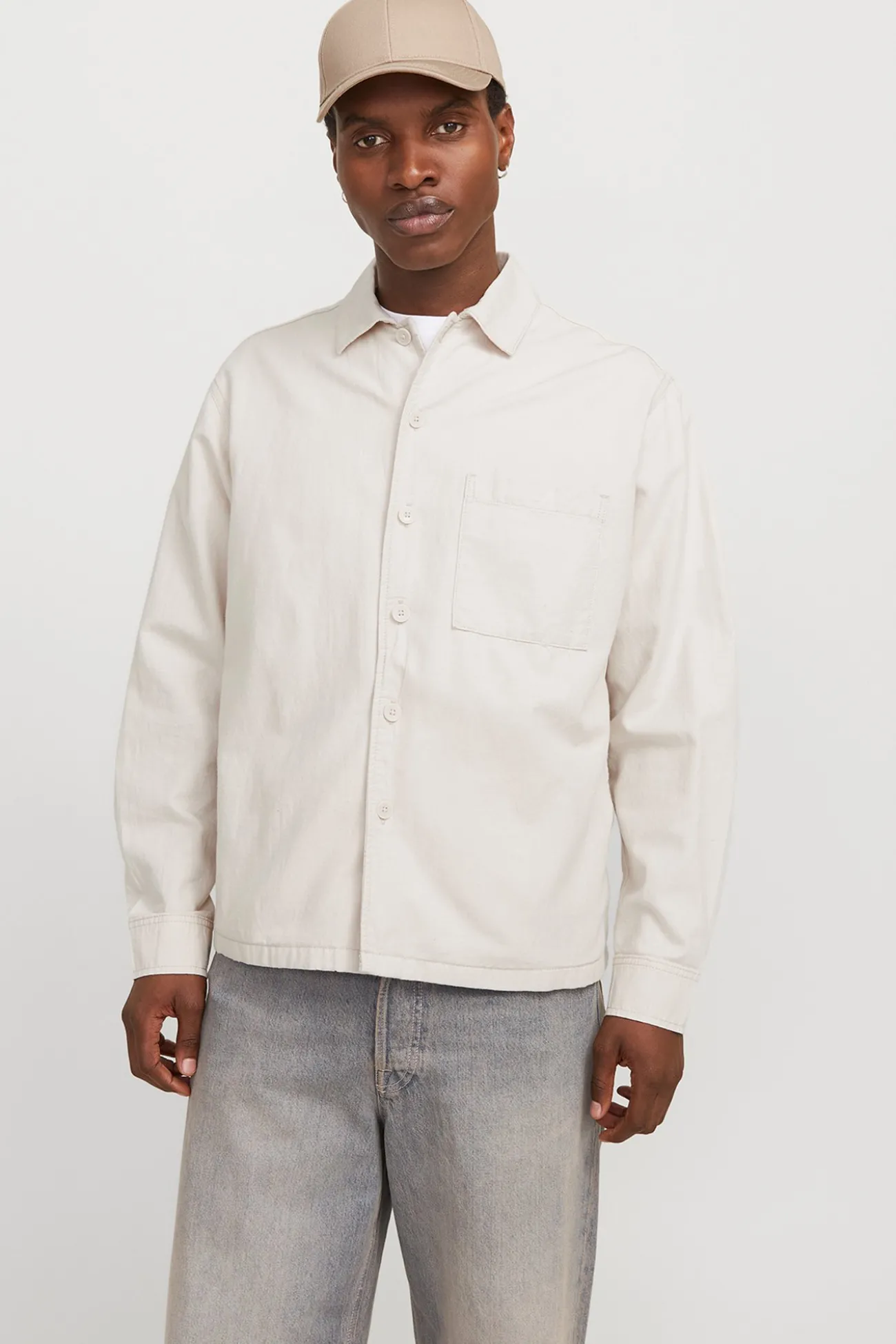 Sobrecamisa de sarga corte ancho