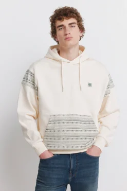 Sudadera capucha bolsillo étnico