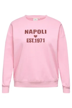 Sudadera texto frontal talla grande