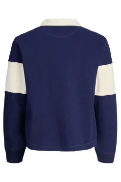 Sudadera tipo polo franja