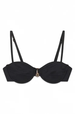 Top bikini balconette negro