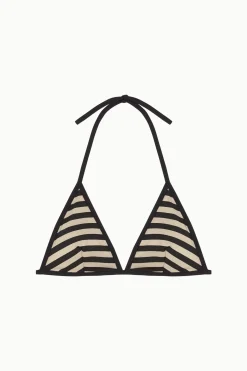 Top bikini triangular rayas