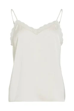 Top lencero satinado con encaje