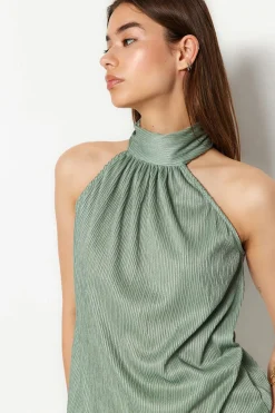 Top satinado halter