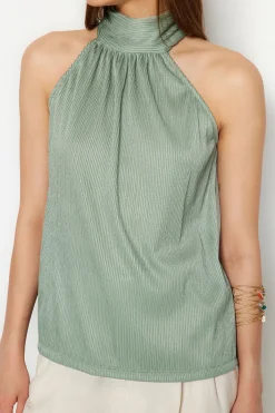Top satinado halter