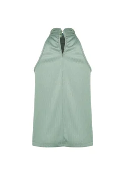 Top satinado halter