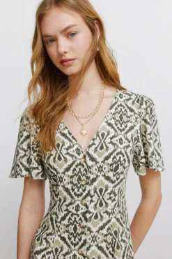 Vestido camisero estampado