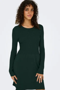 Vestido corto canalé