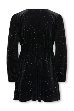 Vestido corto con brillantes