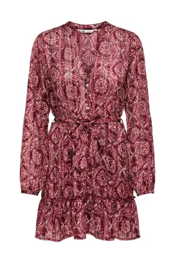 Vestido corto con lurex