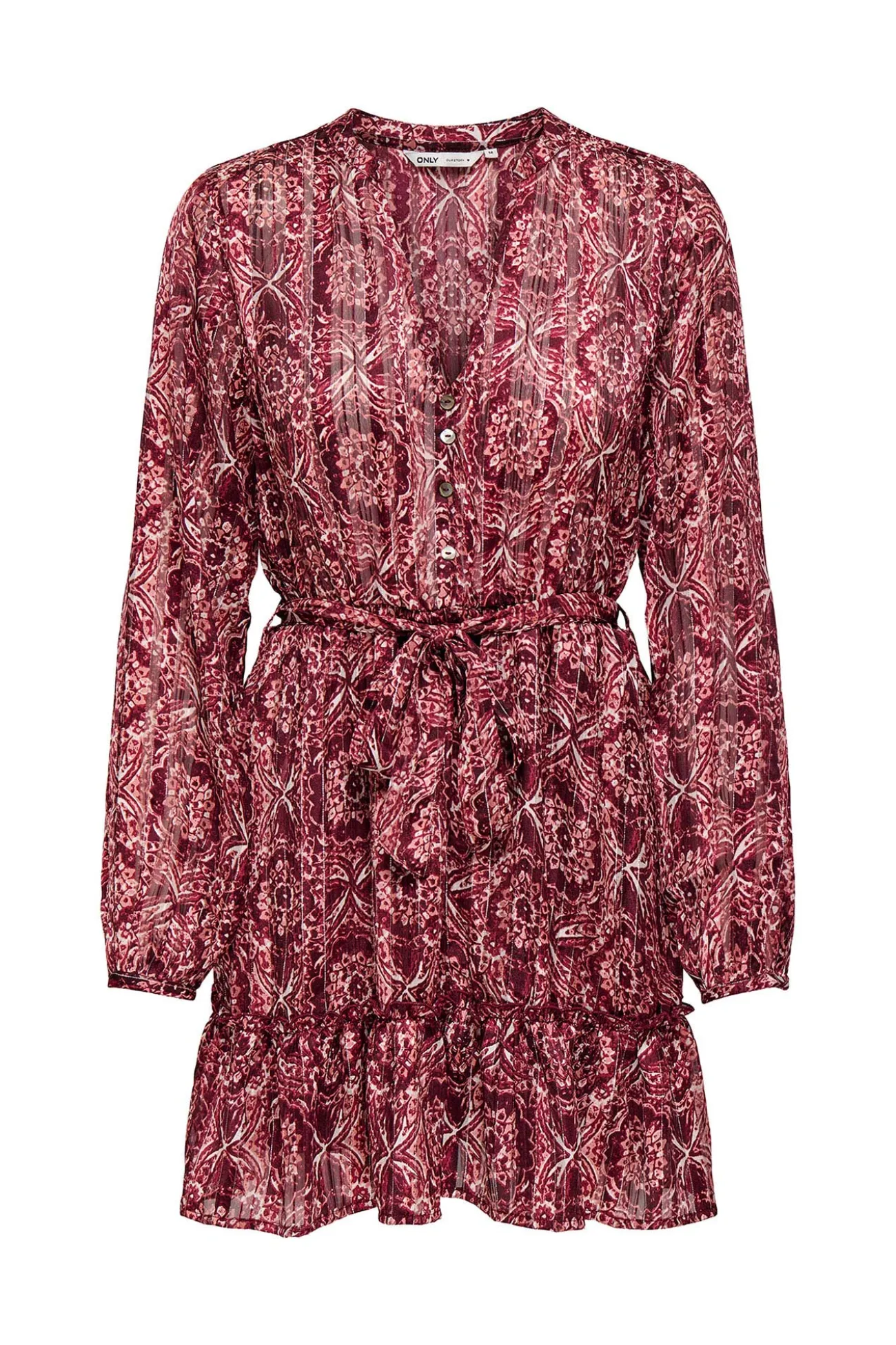 Vestido corto con lurex