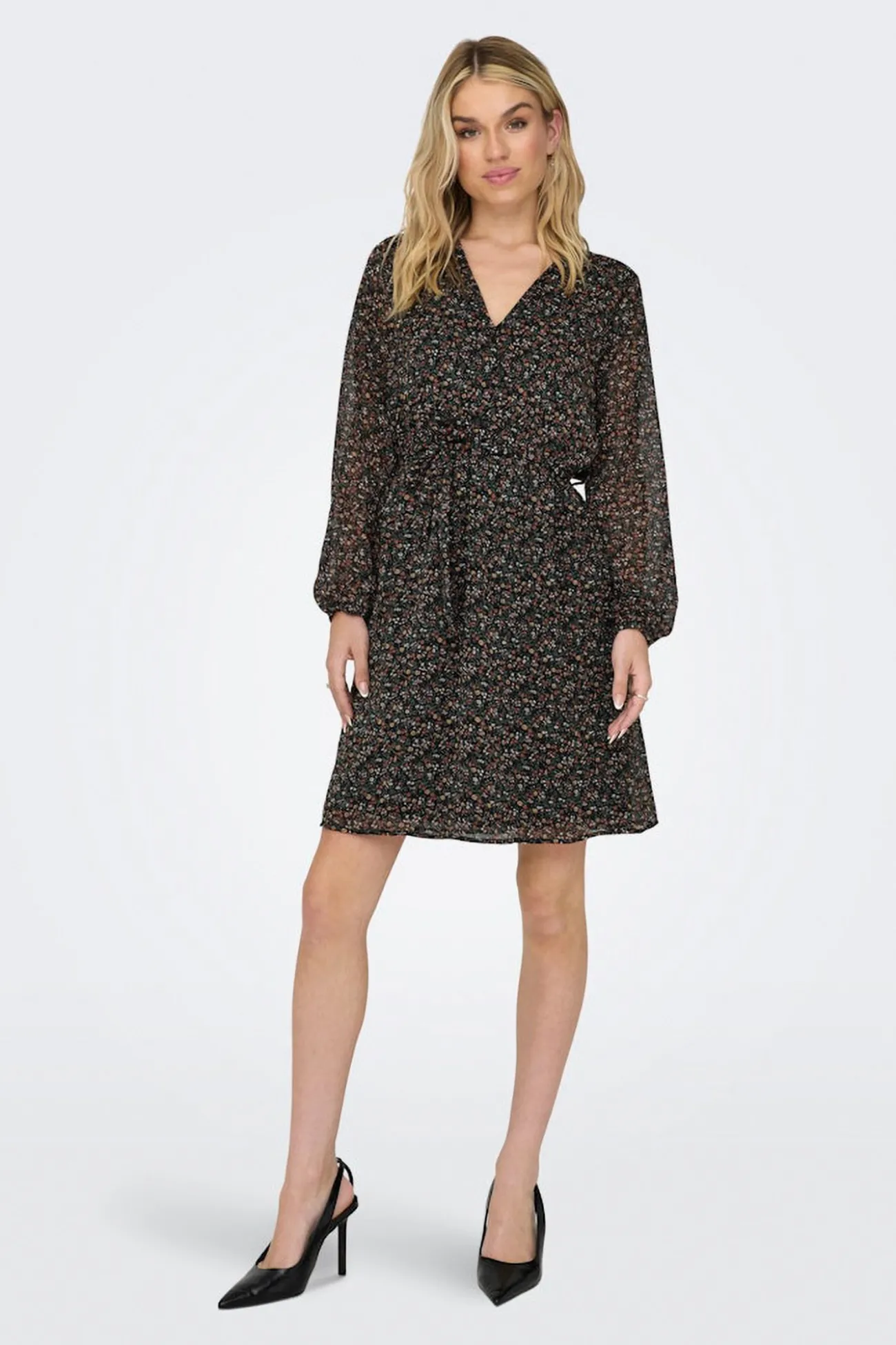 Vestido corto de gasa