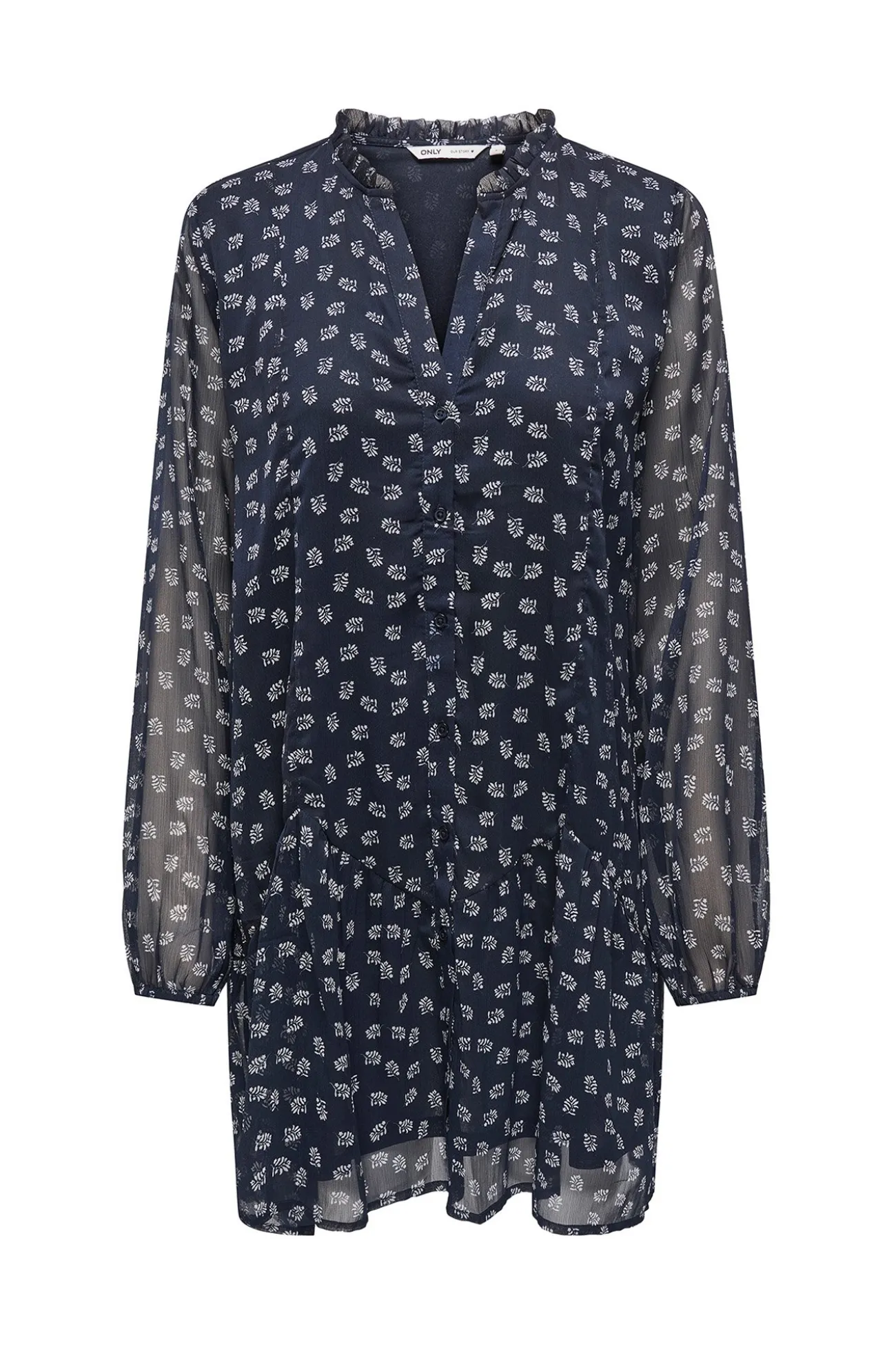 Vestido corto de gasa
