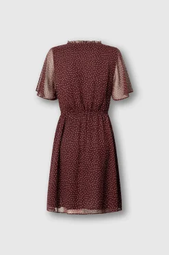 Vestido corto de manga corta