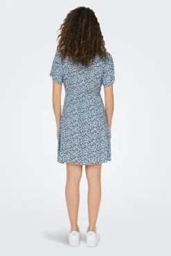 Vestido corto manga corta